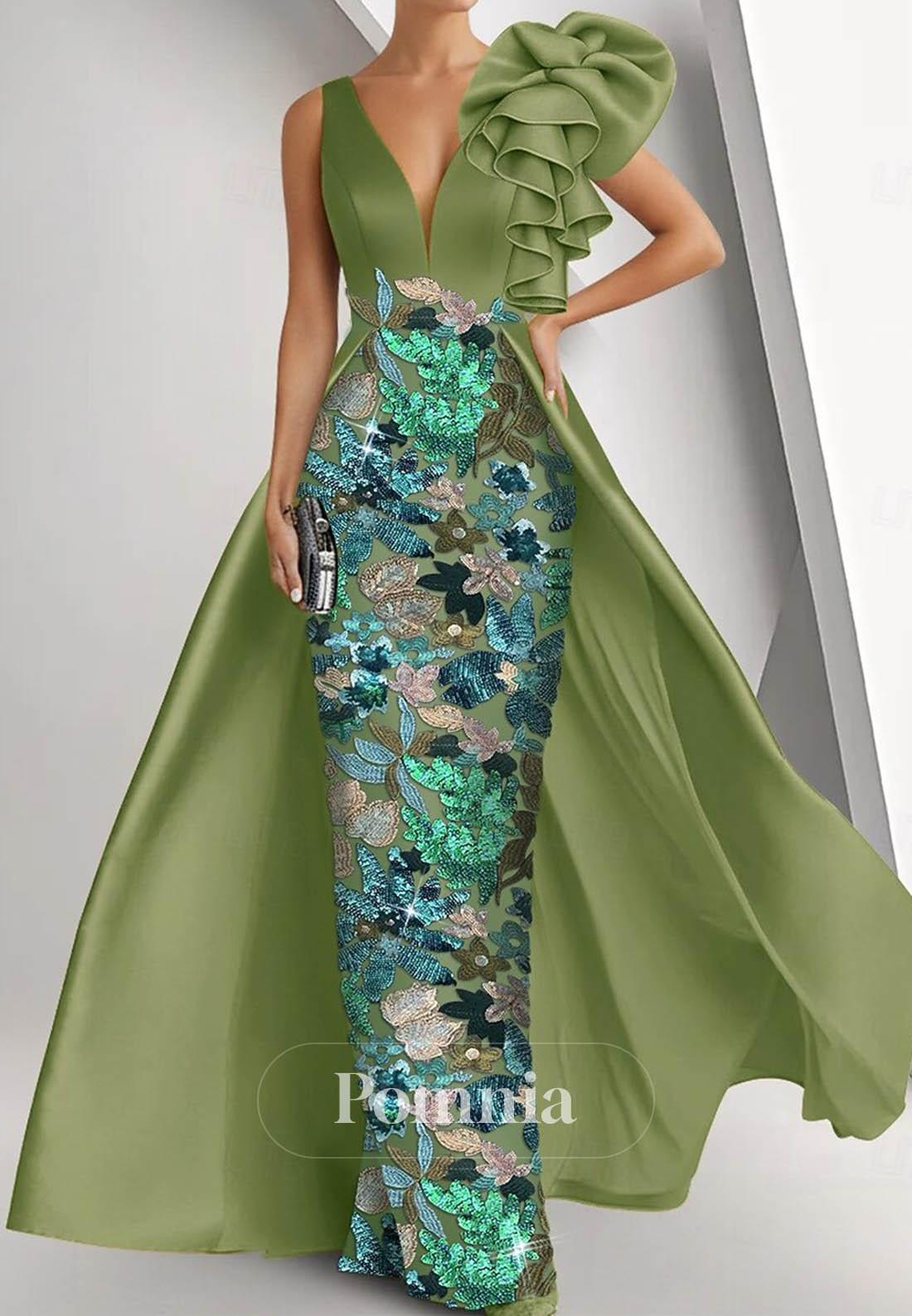 Ball Gown with Overskirt Formal Dress