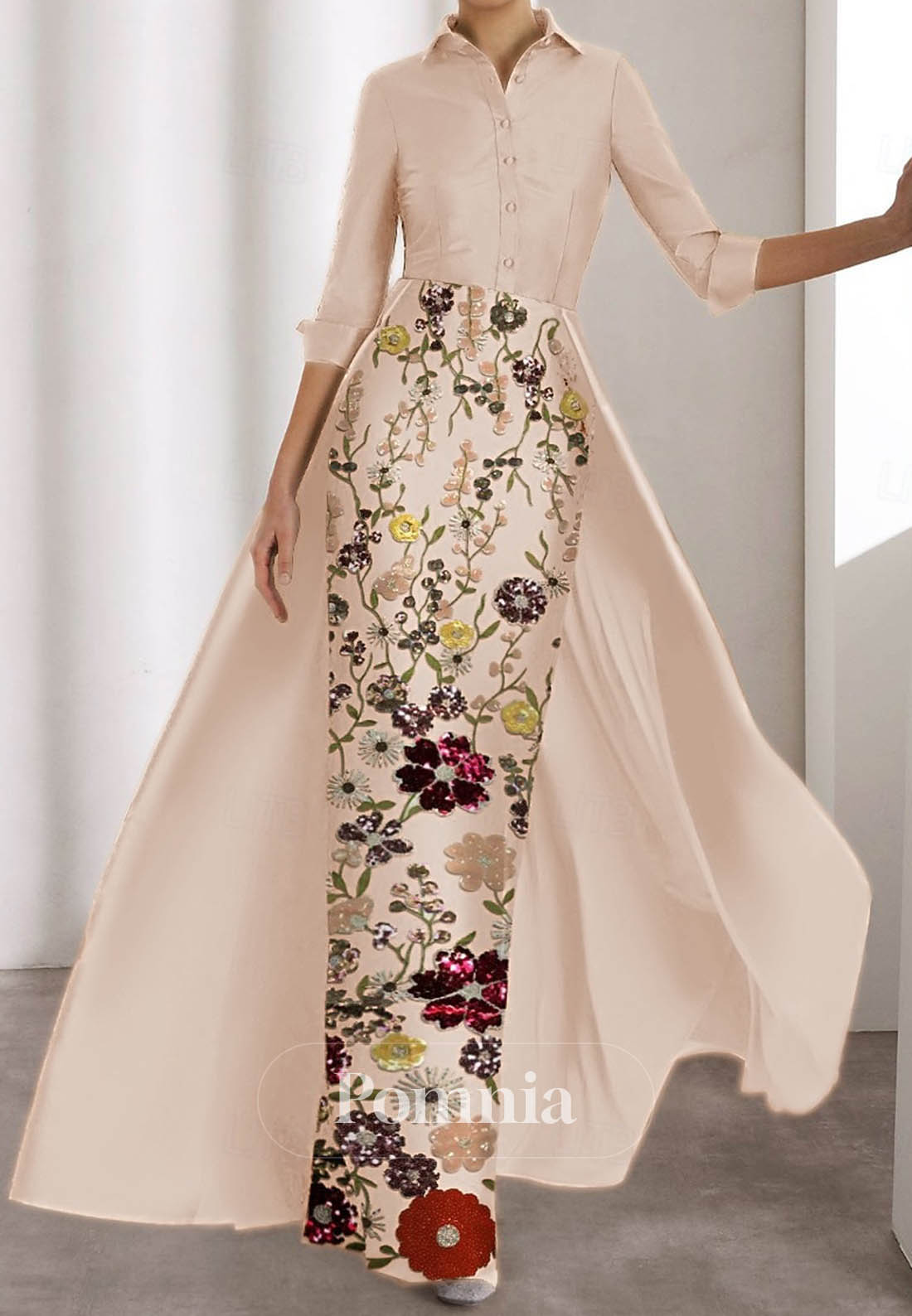 Column Floor Length Evening Gown Ball Gown