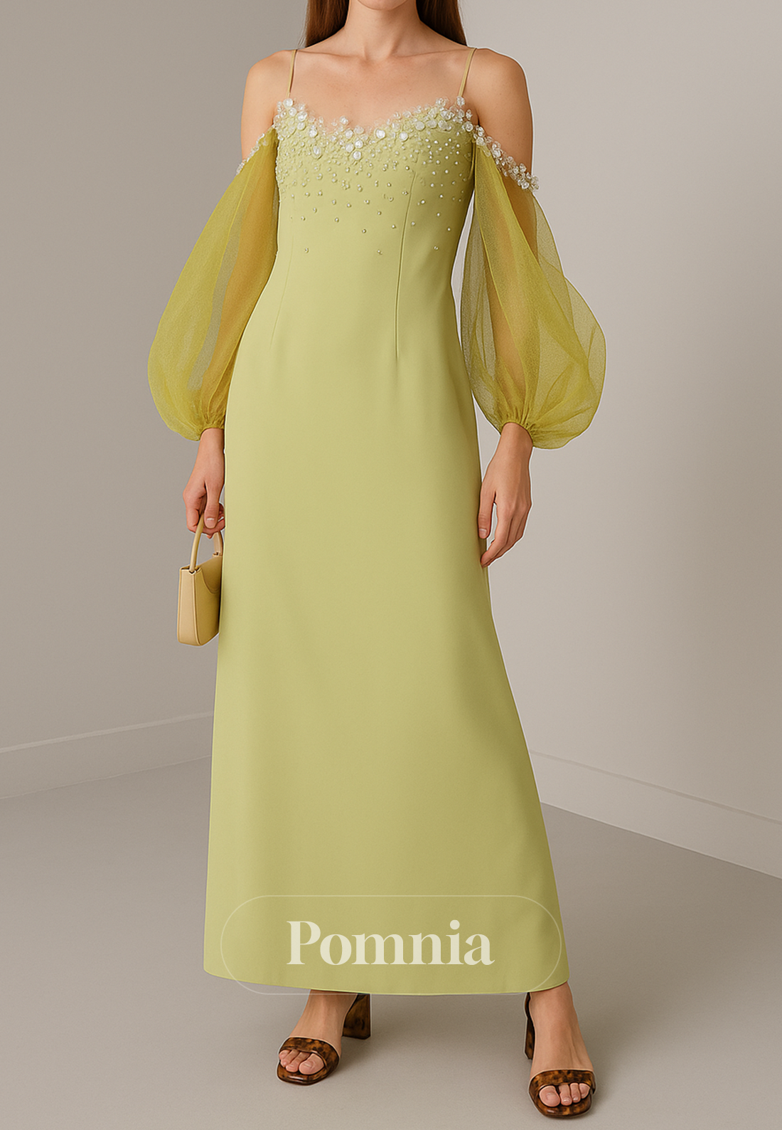 Simple Long Sleeves Scoop A-Line Evening Dress