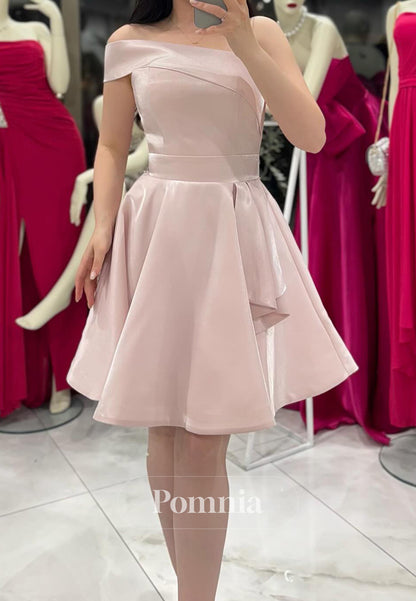 Simple Sleeveless Strapless Empire-Waist Homecoming Dress