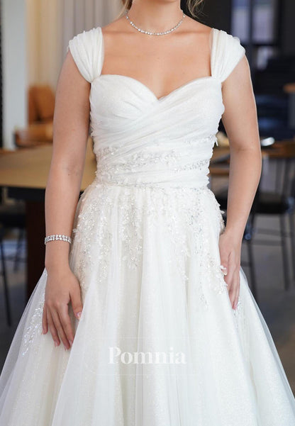 Spaghetti Straps Sweetheart A-Line Wedding Dress