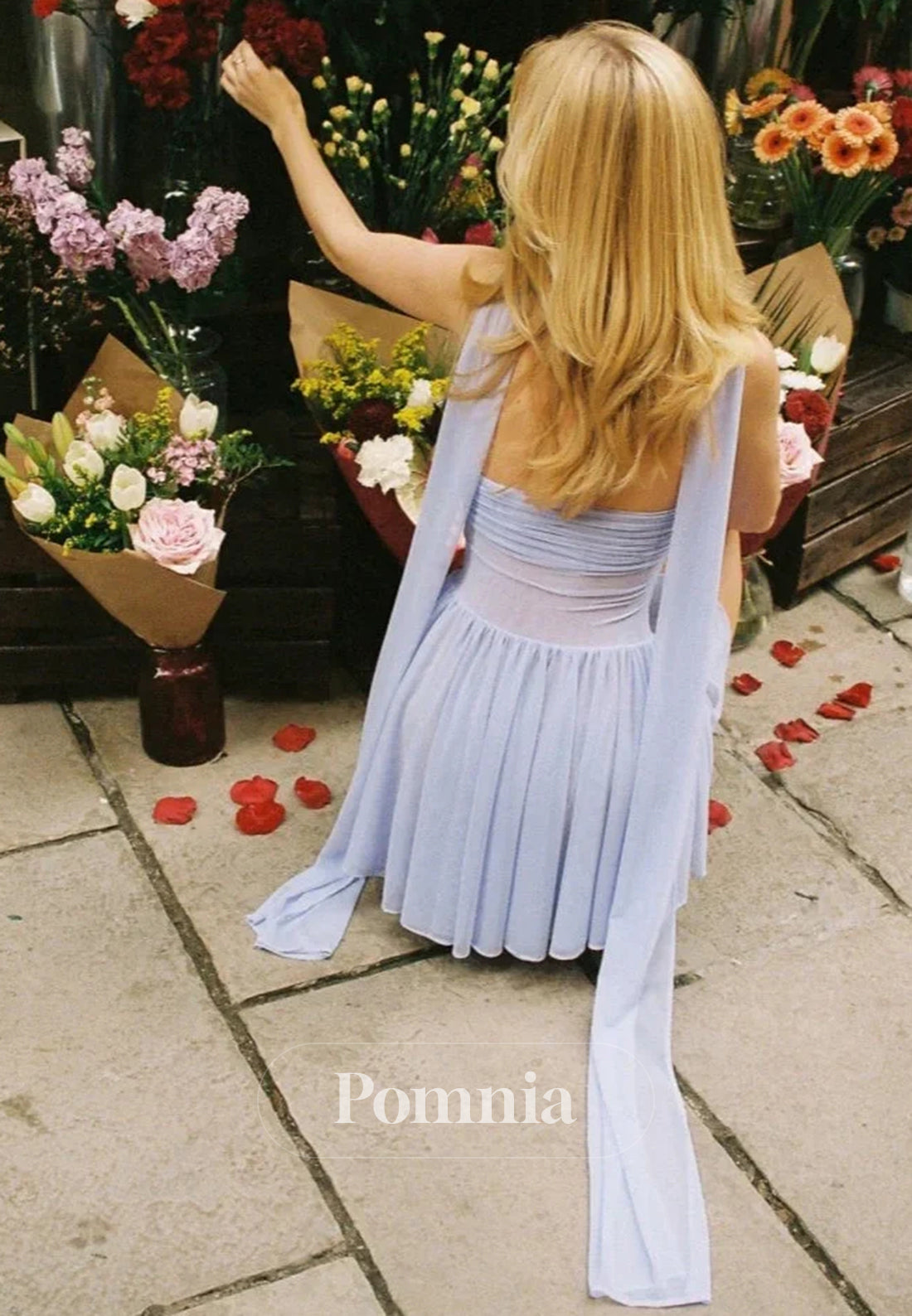 Trendy A Line Sweetheart Lilac Tulle Short Homecoming Dress with Scarf