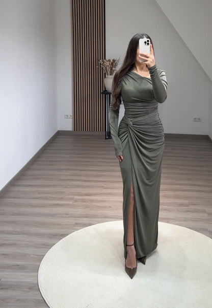 Sheath Long Sleeves Sweetheart Corset Black Prom Dress