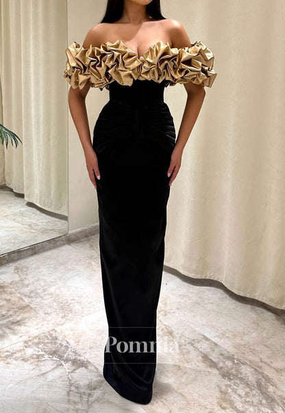 Simple Sleeveless Off-Shoulder Corset Satin Prom Dress