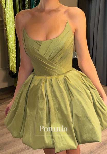 Dusty Sage Sleeveless Scoop Short Homecoming  Dress