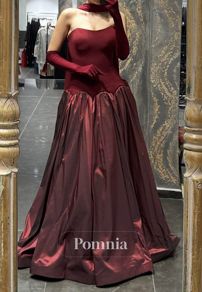 Simple A-Line Off-Shoulder Empire-Waist Prom Dress