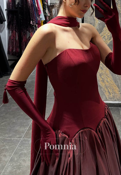 Simple A-Line Off-Shoulder Empire-Waist Prom Dress