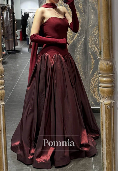 Simple A-Line Off-Shoulder Empire-Waist Prom Dress