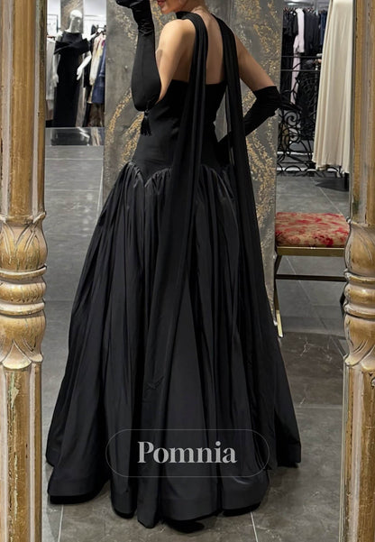 Simple A-Line Off-Shoulder Empire-Waist Prom Dress