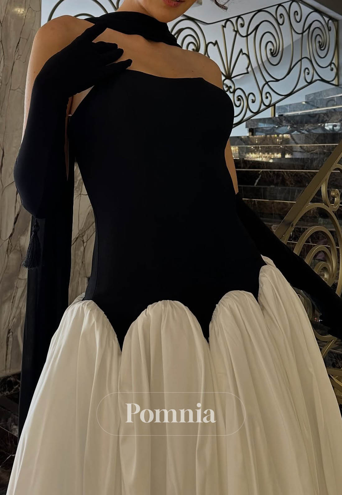 Simple A-Line Off-Shoulder Empire-Waist Prom Dress