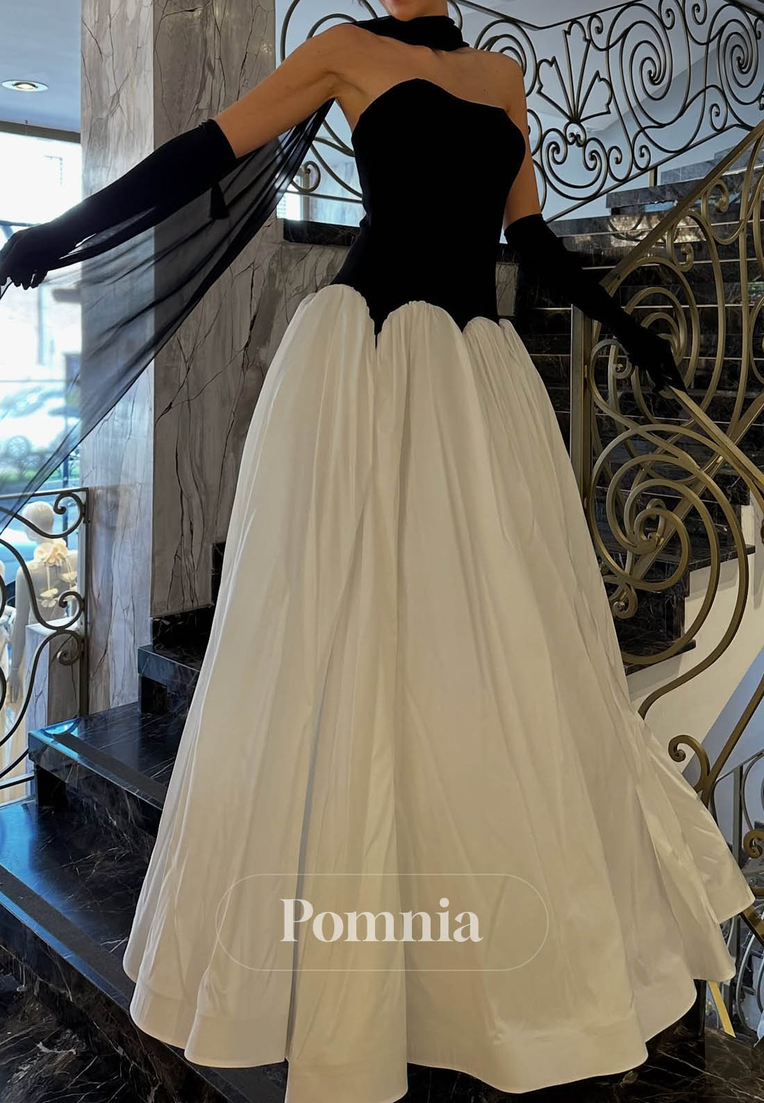 Simple A-Line Off-Shoulder Empire-Waist Prom Dress