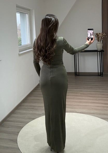 Sheath Long Sleeves Sweetheart Corset Black Prom Dress