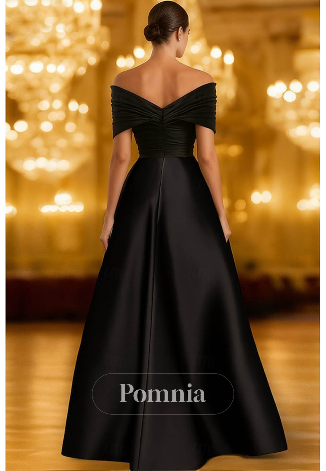 Charming Off-Shoulder Sequins Empire-Waist Evening Dress