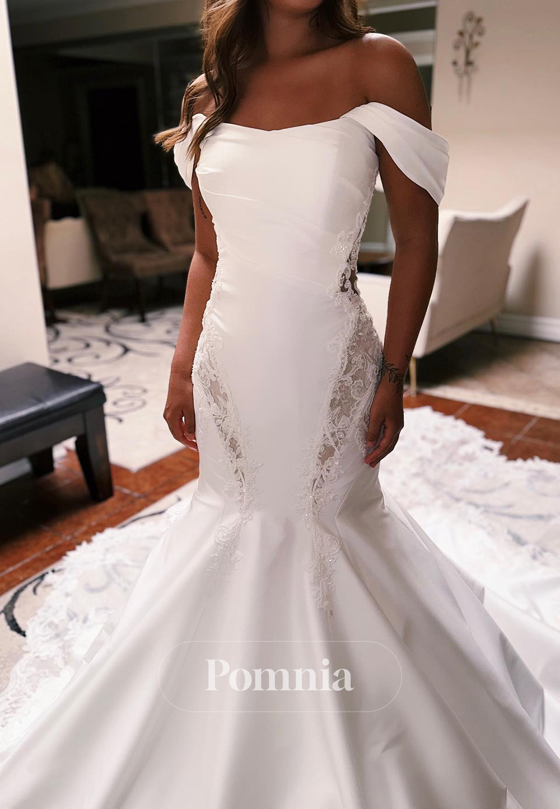 Simple Sleeveless Scoop Appliques Mermaid Wedding Dress