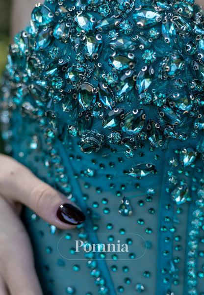 Pool Sleeveless Strapless Beads Short Homecoming Dress