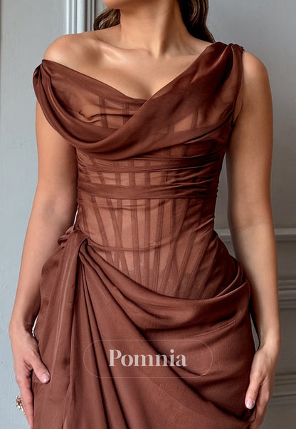 Desert Rose Scoop Sleevelesss Corset Lace Evening Dress