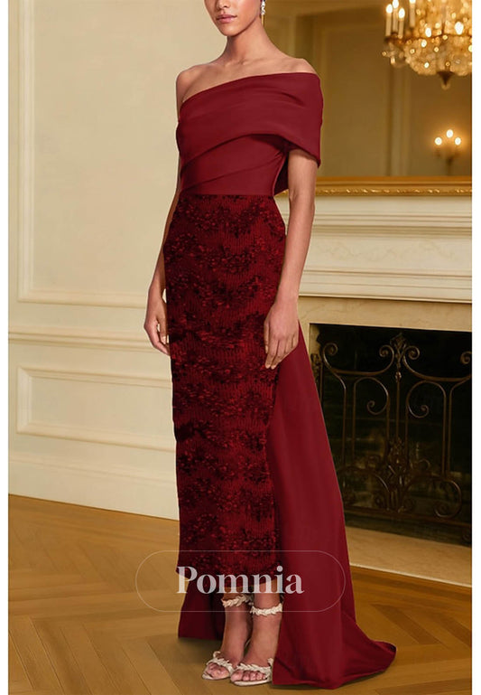 Charming Sleeveless Off-Shoulder Appliques Evening Dress