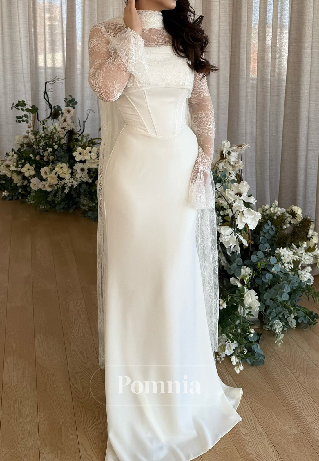 Charming A-Line Long Sleeves Ruched Sheath Prom Dress