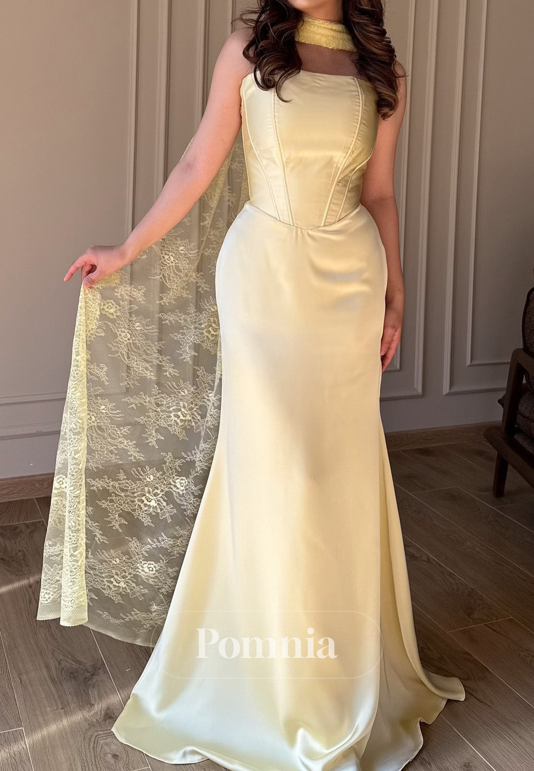 Charming A-Line Long Sleeves Ruched Sheath Prom Dress