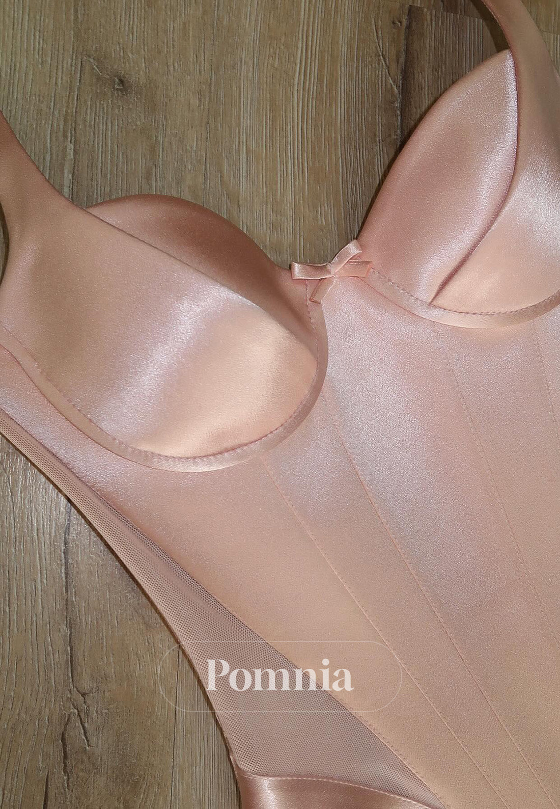 Blushing Pink Spaghetti Straps V-Neck Corset Homecoming Dress