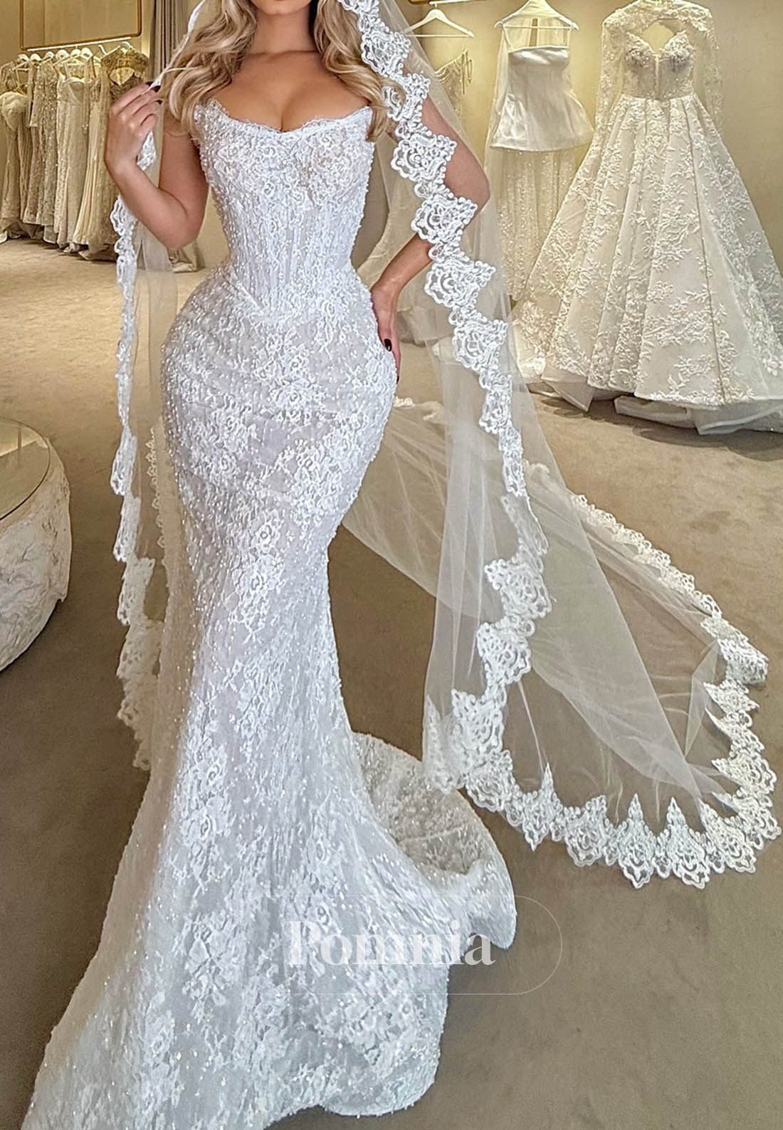 Sheath Scoop Sleeveless Corset Ruched Mermaid Wedding Dress