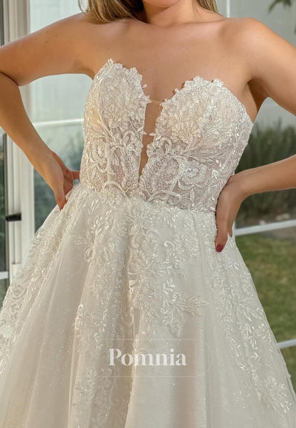 Elegant Long Sleeves High Neck Corset Tulle Wedding Dress