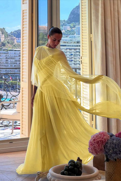 Strapless Sleeveless Long A Line Prom Dress With Pleated Tulle