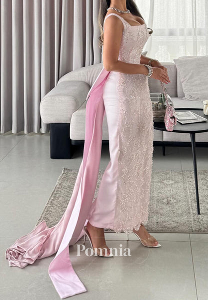 Blushing Pink Spaghetti Straps Scoop Ruched Prom Dress