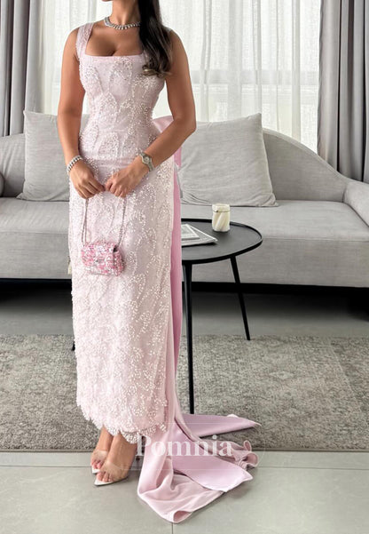 Blushing Pink Spaghetti Straps Scoop Ruched Prom Dress