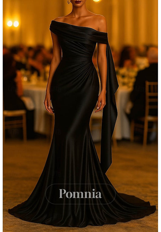 Mermaid Sleeveless Strapless Ruched Prom Dress