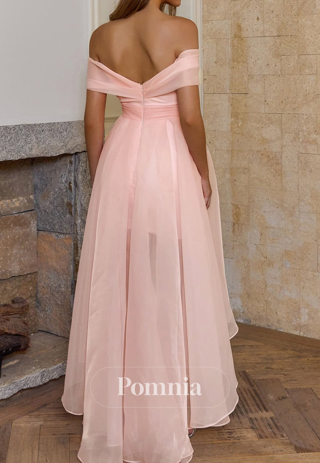 Blushing Pink Sweetheart Sleeveless Corset Ruched Prom Dress