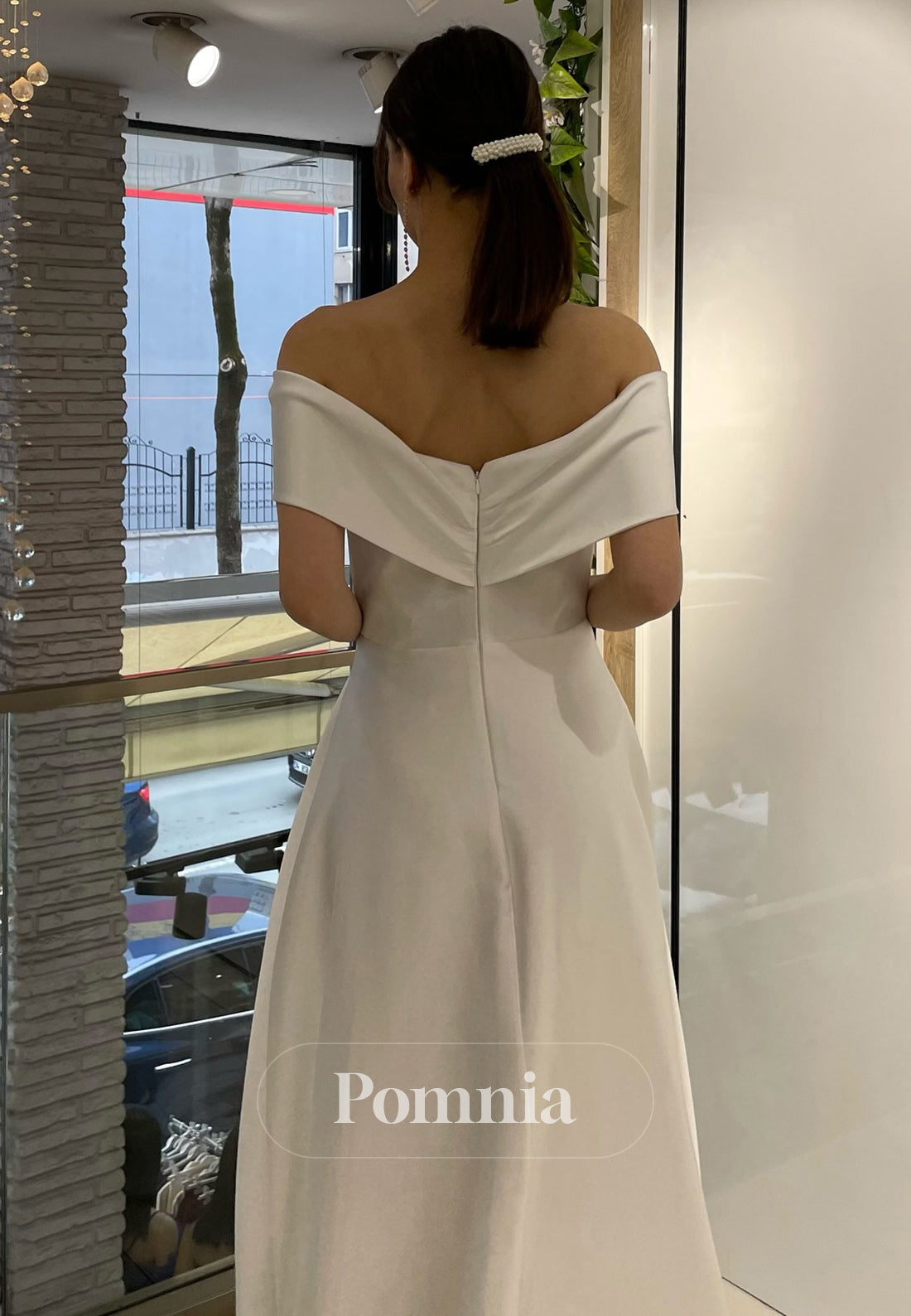 A-Line Off-Shoulder Sleeveless Beads Evening Dress