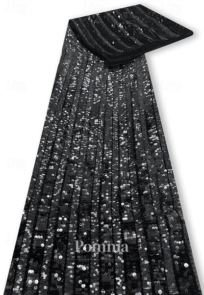 Glittering High Low Long Sleeve V Neck Formal Dress