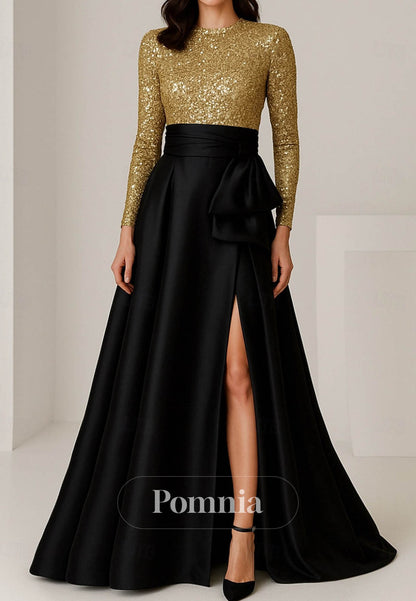 A-Line Floor Length Evening Gown Ball Gown Formal Dress