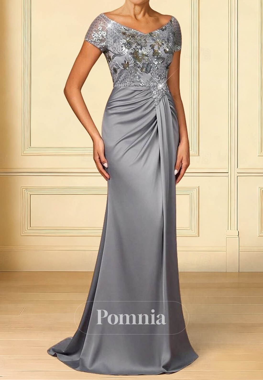 Mermaid Court Train Prom Dresses Evening Gown