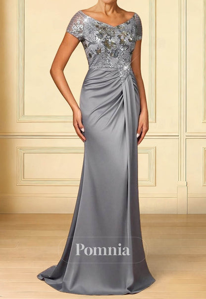 Mermaid Court Train Prom Dresses Evening Gown