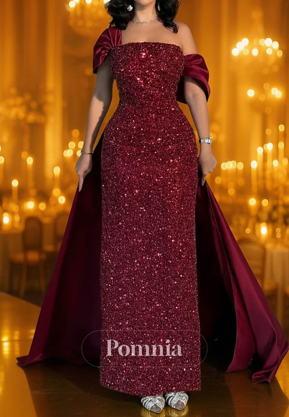 Off Shoulder Formal Wedding Stretch Satin with Ruched