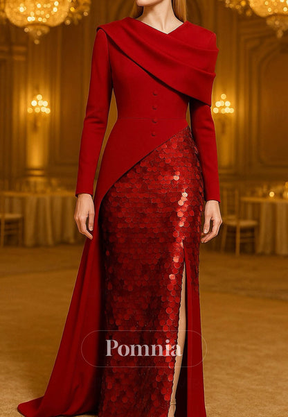 A-Line Floor Length Evening Gown Ball Gown