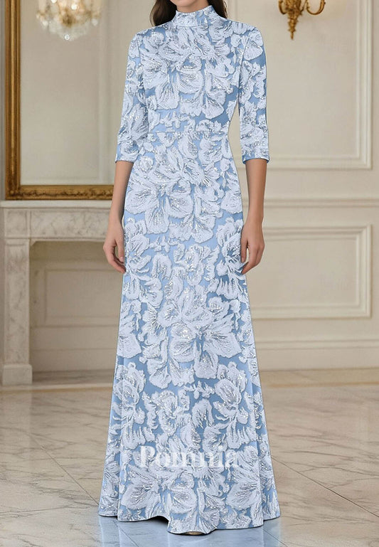 A-Line Floor Length Evening Gown Ball Gown Formal Dress Elegant