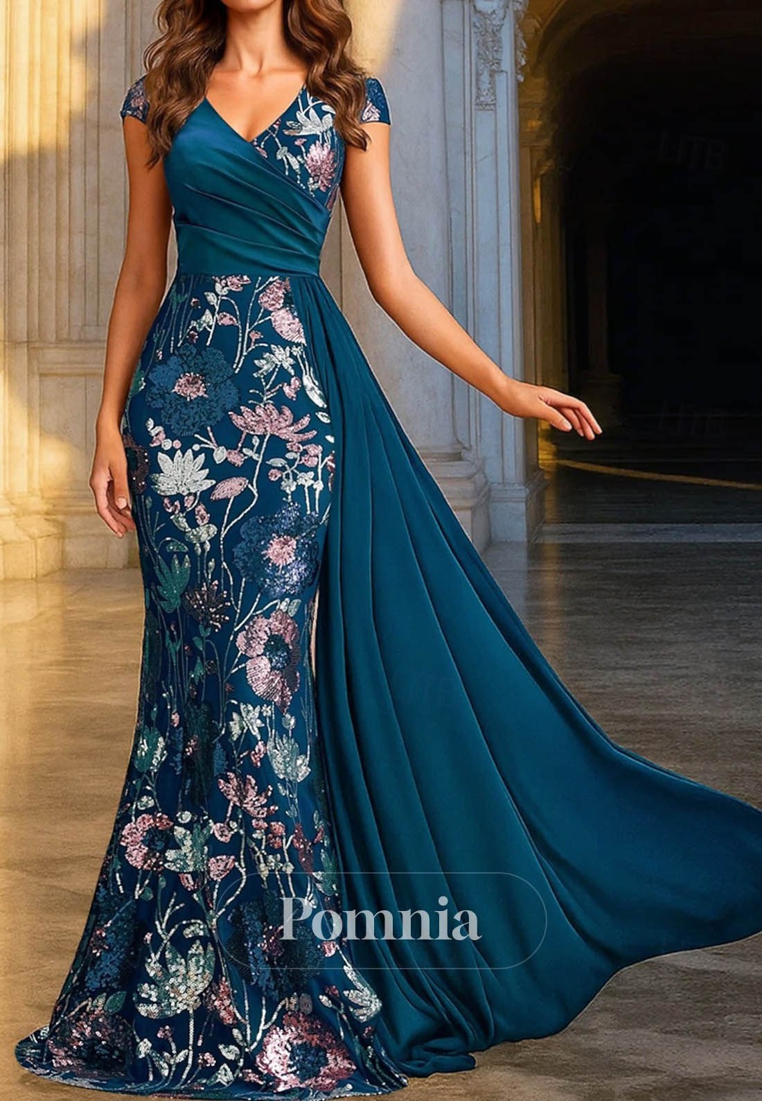 Luxurious Polyester Mother of the Bride Dress with Beading