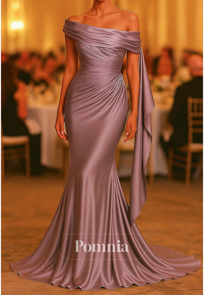 Mermaid Sleeveless Strapless Ruched Prom Dress