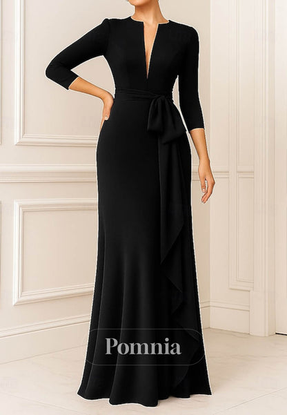 Column Floor Length Prom Dresses Evening Gown