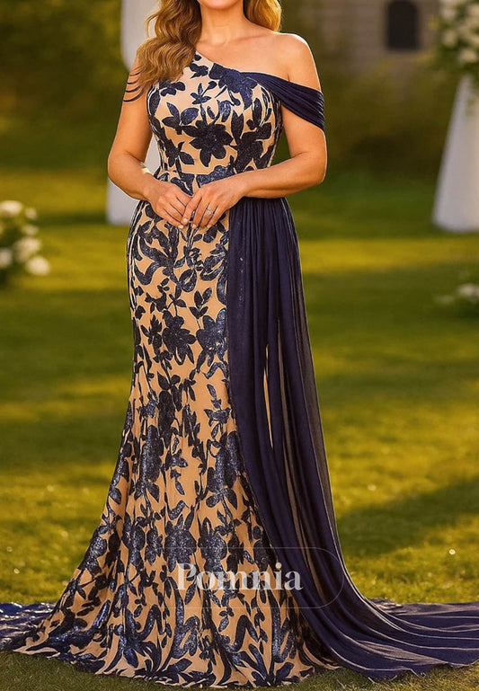 Elegant Party Plus Size Sleeveless Off Shoulder Evening Dress