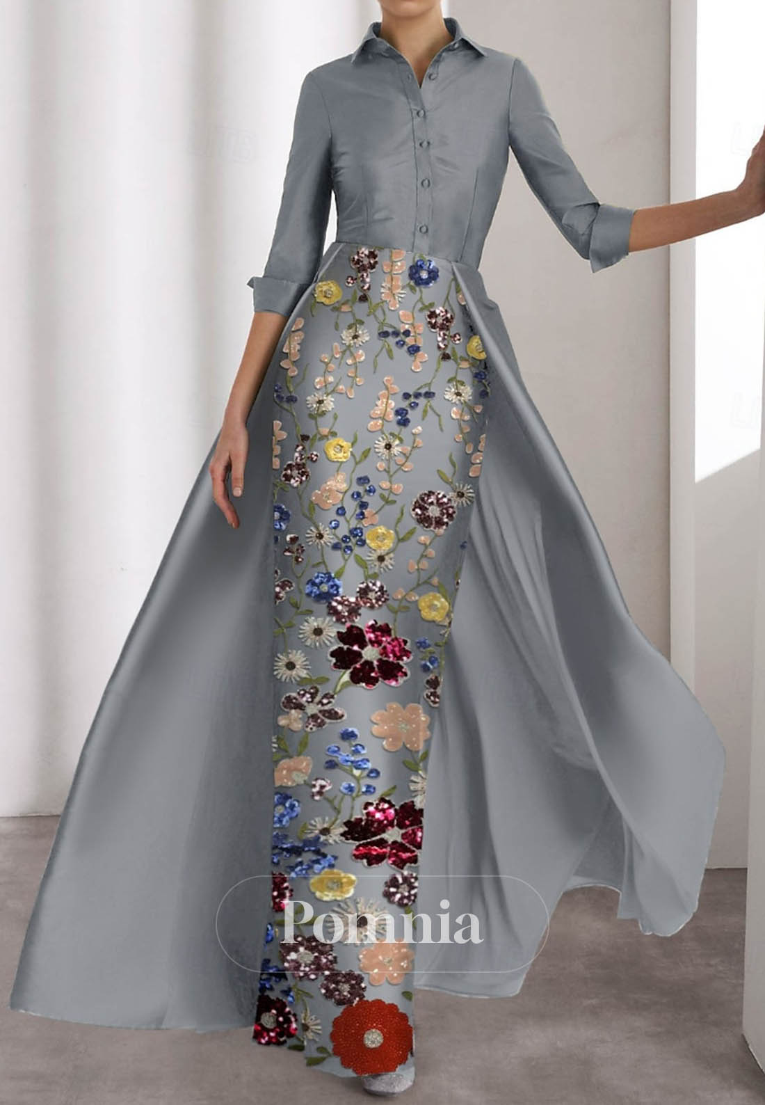 Column Floor Length Evening Gown Ball Gown
