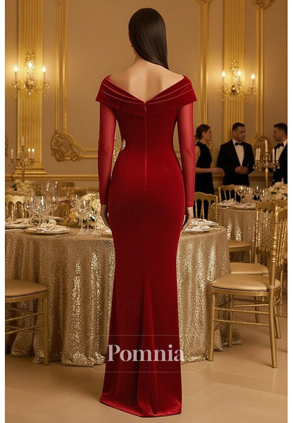 Trumpet Floor Length Prom Dresses Evening Gown Ball Gown Formal Dress