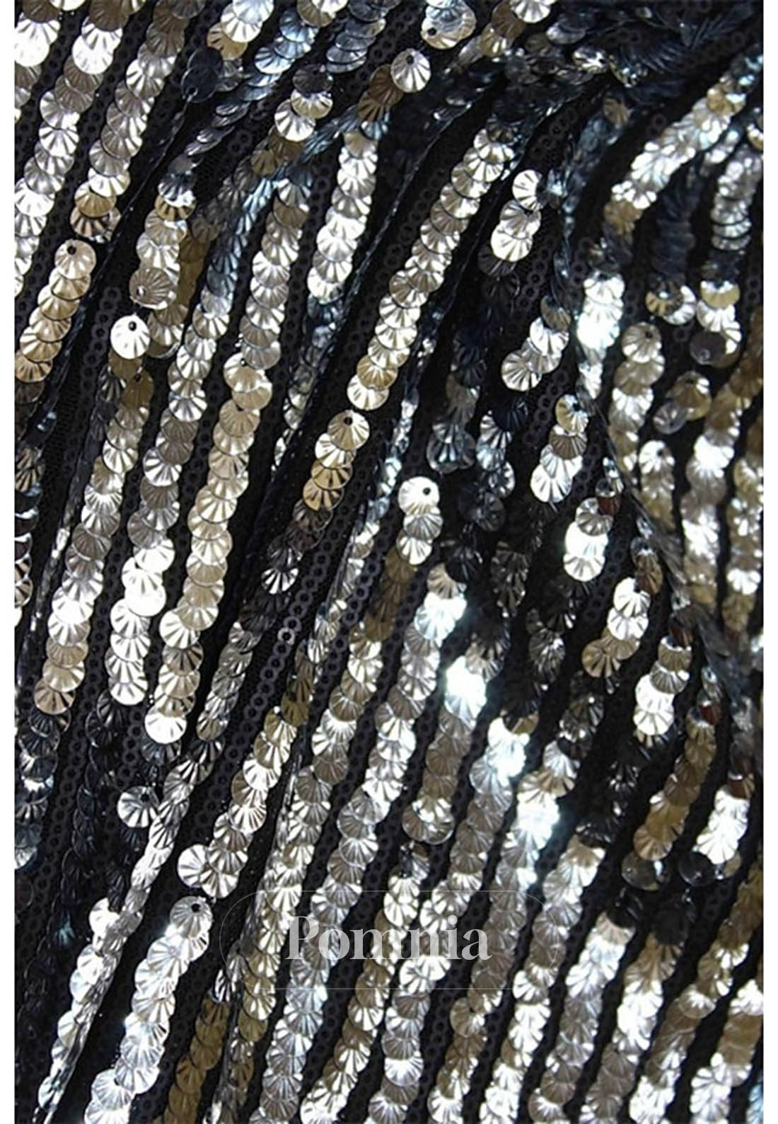 Sparkle Long Sleeve High Neck Formal Wedding Sequined with Glitter