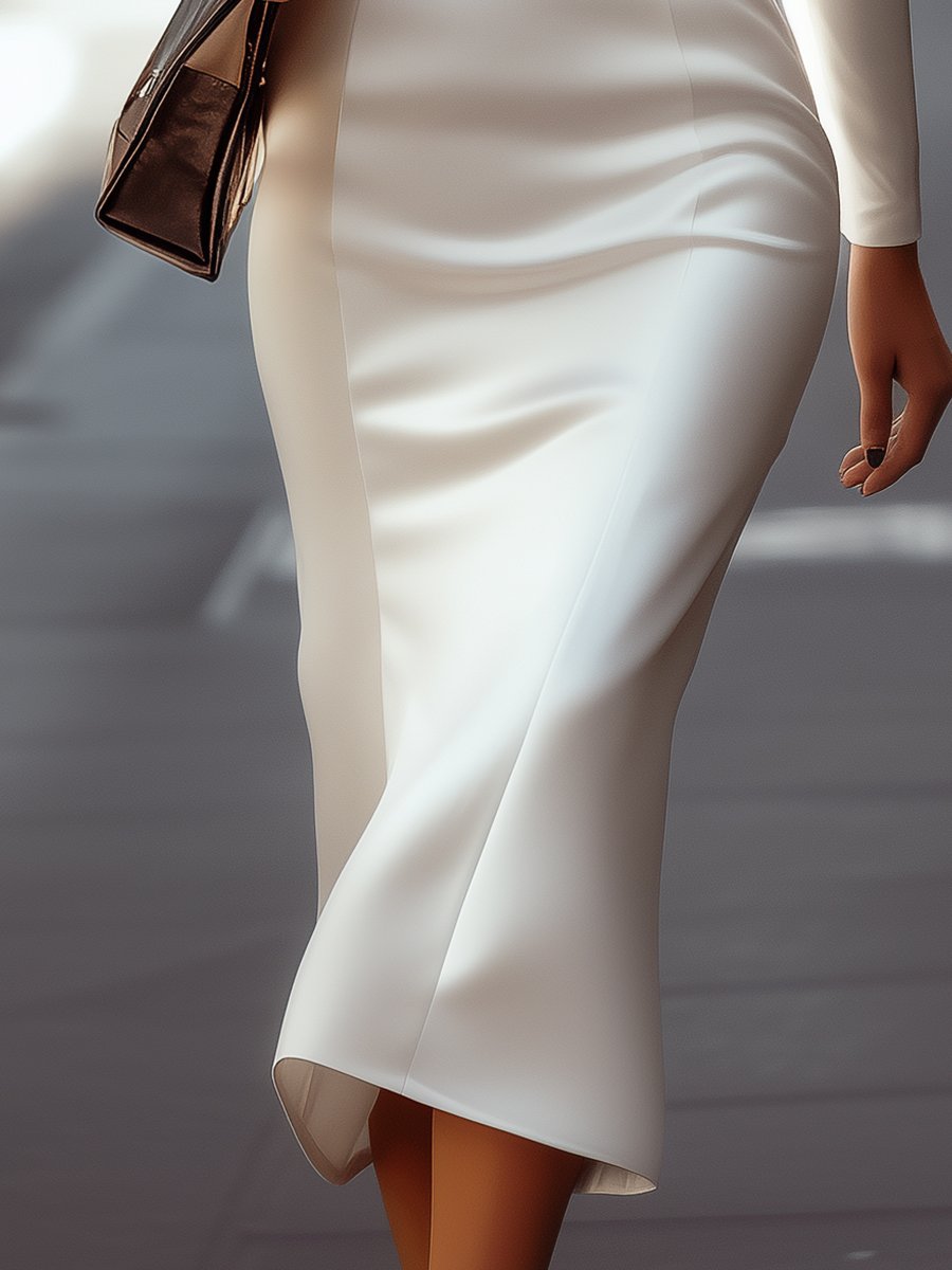 Elegant White Blazer Dress with Tailored Fit