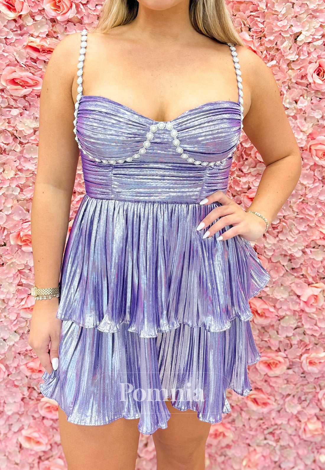 Spaghetti Straps Sweetheart Sequins Short Homecoming Dress