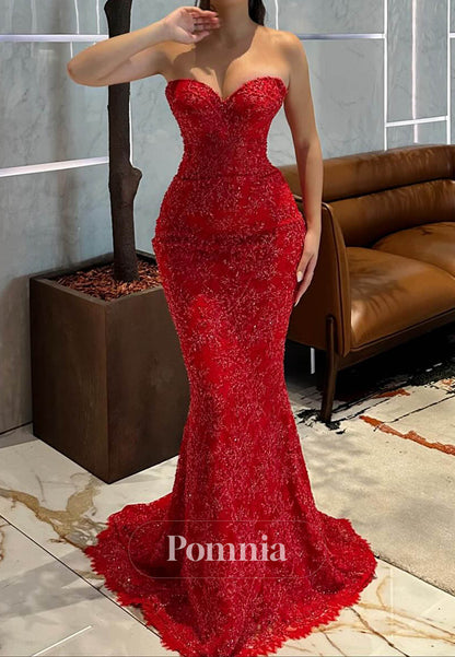 Charming Off-Shoulder Long Sleeves Mermaid Prom Dress