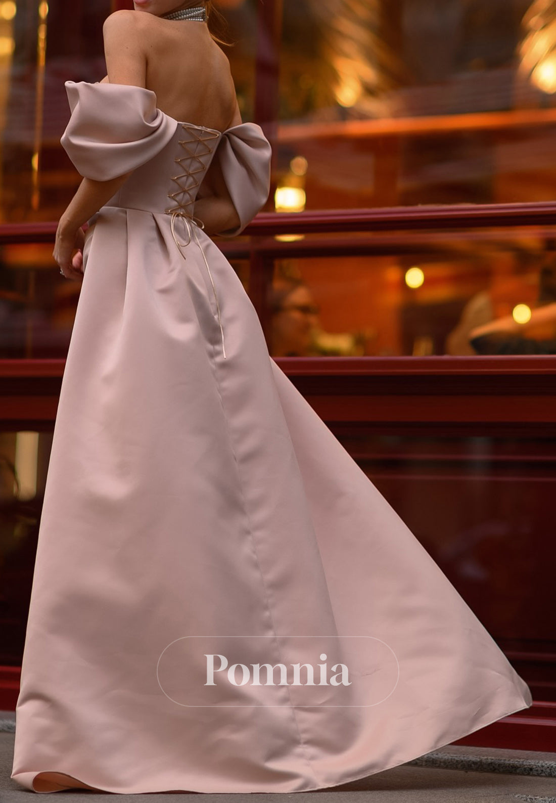 Rose Petal Short Sleeves Sweetheart Ruched Party Dress